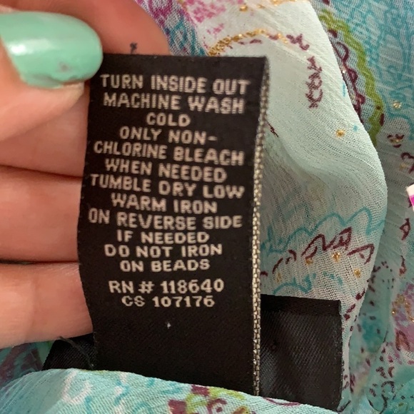 Lane Bryant Plus Size Floral Print Sequinned Blouse Size 22W - Picture 7 of 11